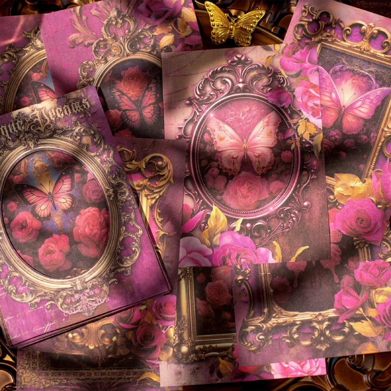 30 pcs Vintage Large size Baroque floral designs material paper Decorative Scrapbooking Diary Album Background paper Stationery