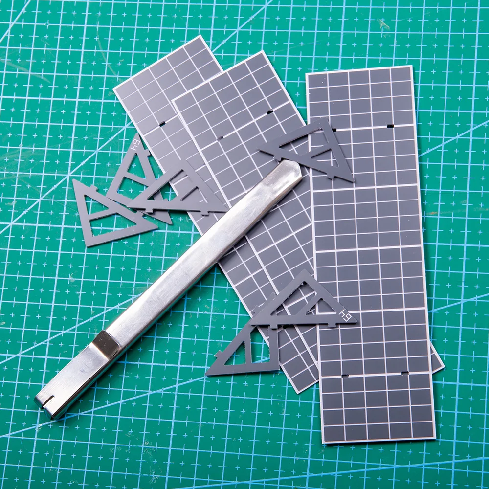 1/64 1/87 Scale Miniature Solar Photovoltaic Pancel Model DIY Building House Roof Scene Layout Materials Diorama Kits 3PCS