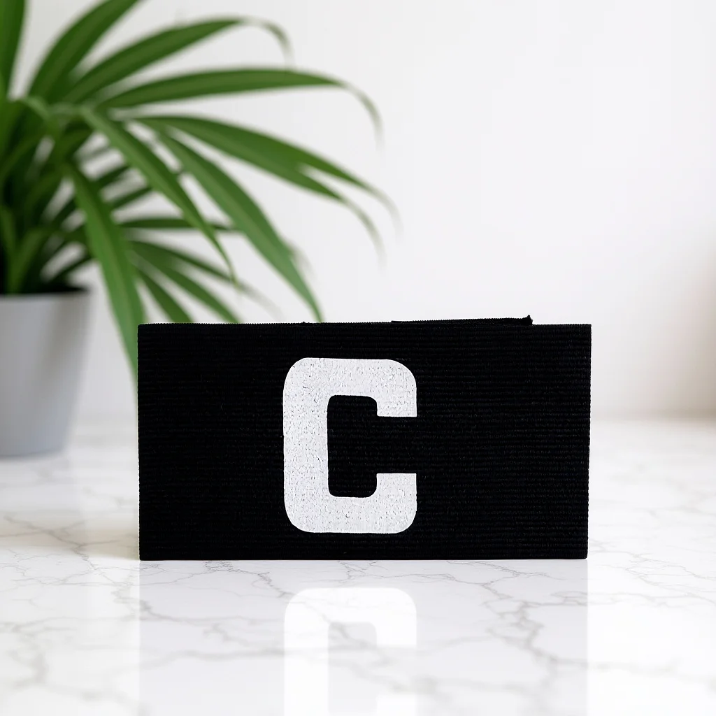 

Black Captain Armband Adjustable Elastic Comfortable Football Soccer Rugby Basketball Player Band Captain Armband