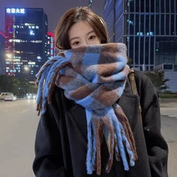 New Fashion Sweet Vintage Scarf Headscarf Winter Women Ladies Men Preppy Plaid Scarve Warm Pashmina Mujer Female Male Wrap Shawl