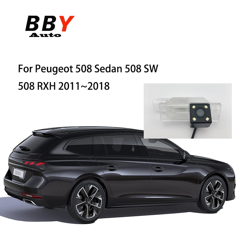 License Plate Camera For Citroen C4 Coupe 2004~2010 Peugeot 508 Sedan 508 SW 508 RXH 2011~2018 CCD HD Rear View Camera