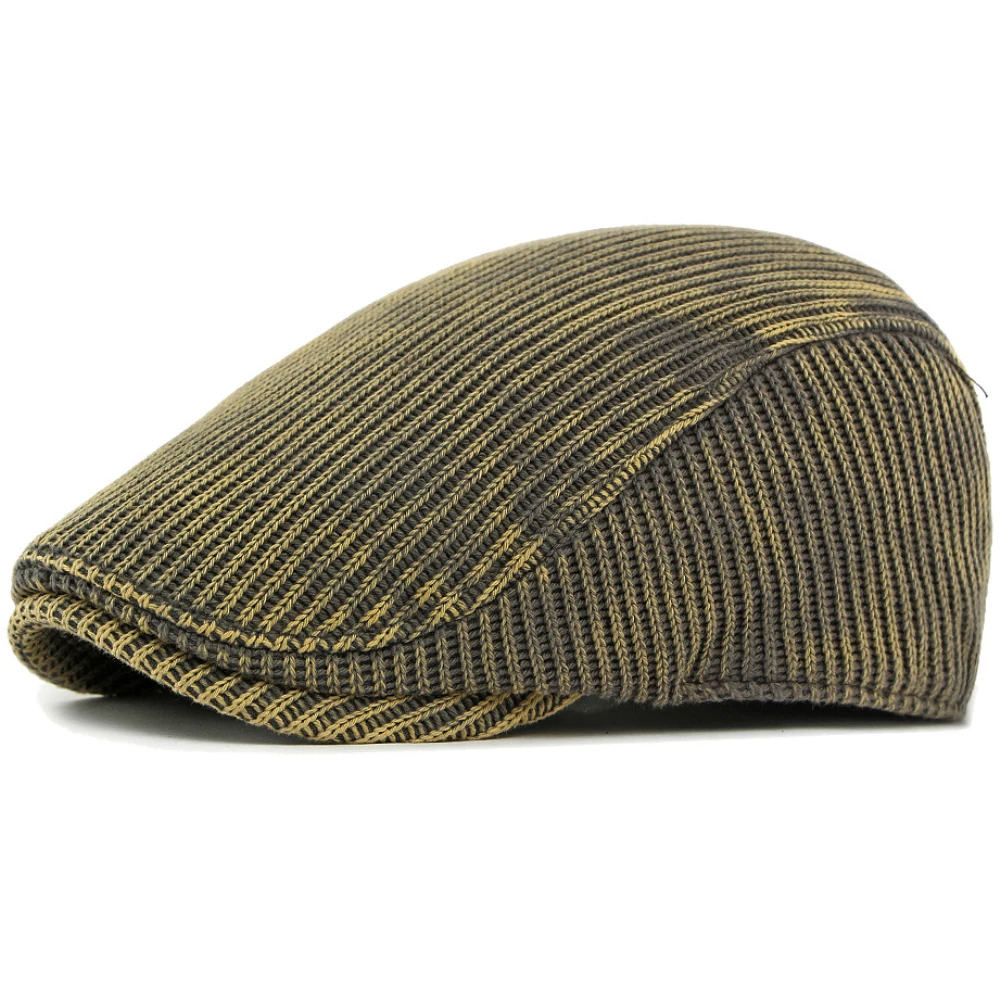 

HT4865 Mens Berets Autumn Winter Knitted Hats for Women Artist Painter Beret Hat Adjsutable Ivy Flat Cap Male Female Beret Caps