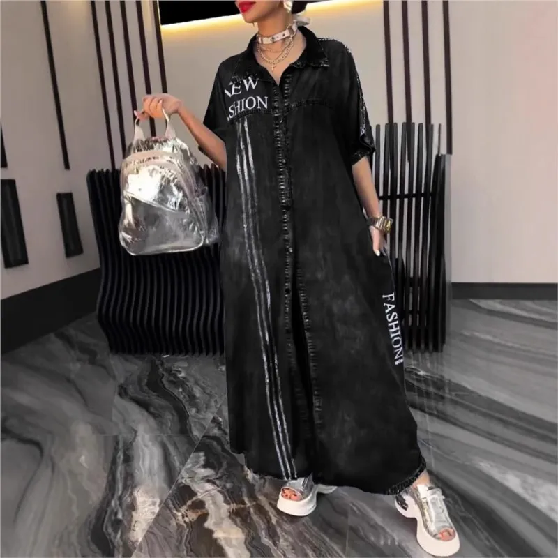 denim dresses 2025 utcoco Womens Denim Dress 2025 Casual Long Sleeve Button Down Distressed Belted Jean Dress with Pockets (X-Small, Dark Blue) at Amazon Women's Clothing store