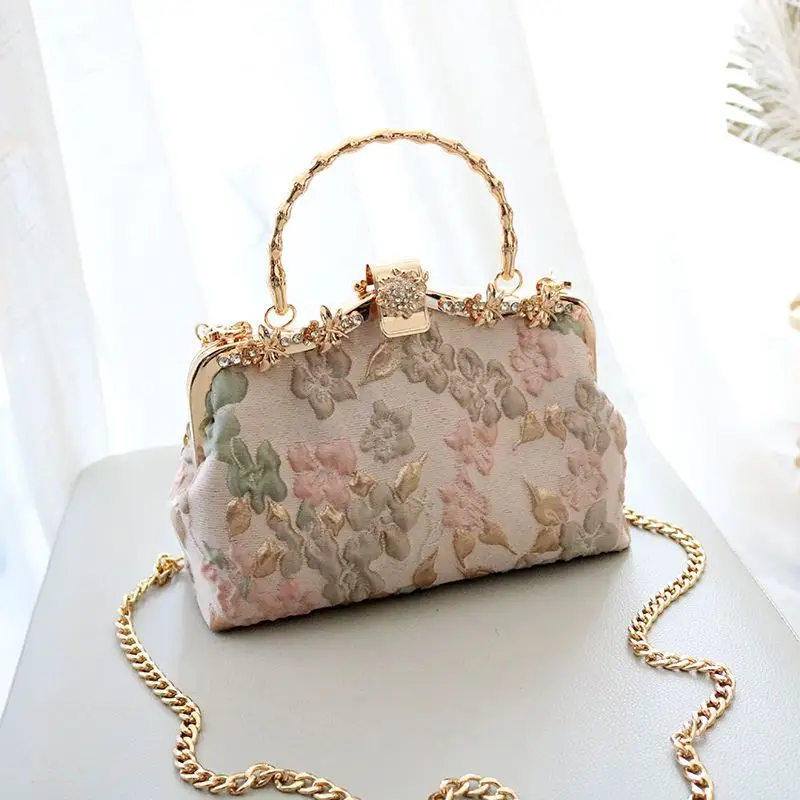 Flowers Shell Lock Designer Bags Chain Women Shoulder Crossbody Bag Mother Gift Vintage Women\'s Handbags Purses