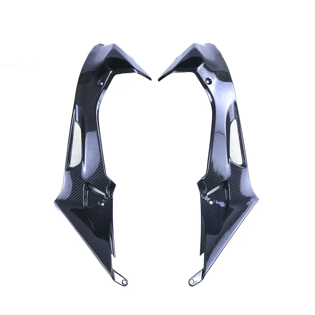 3K Pure Dry Carbon Fiber Motorcycle Fuel Tank Side Panel Fairing Spoilers Oil Storage Tank Panel For BMW S1000RR 2009-2014 HP4