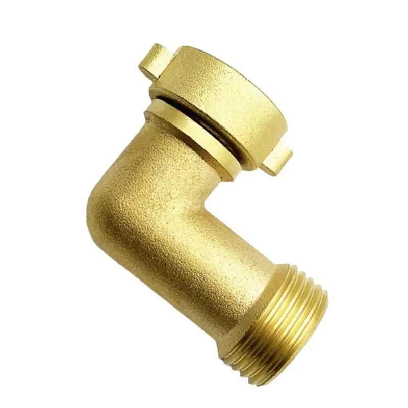 AEE4-90° Brass Elbow Hose Adapter Copper Pipe Garden Watering Irrigation Fittings Connect Repair Quick Connector Joint