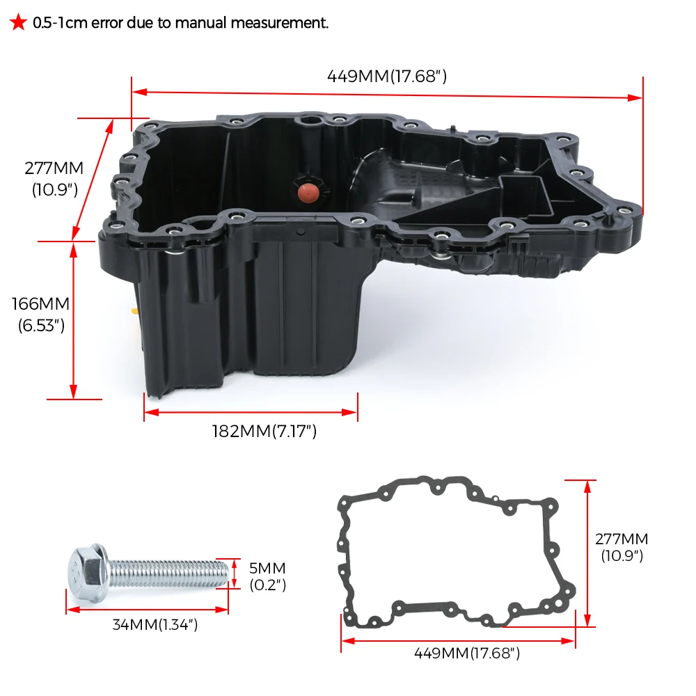 엔진 오일 팬 키트, 개스킷 포함, 2015-2018 포드 F150 2.7L V6 FL3Z-6675-C 264336