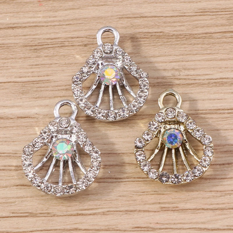Tusember 10 Stück Exquisite Ozean-Strand-Kristall-Muschel-Meerjungfrauen-Anhänger für DIY-Schmuckherstellung, Armband, Halskette, Ohrringe – Detail 6