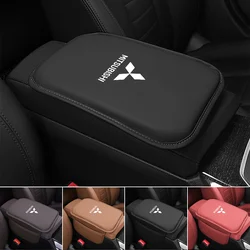 PU Leather Car Armrest Box Mats Auto Center Console Covers for Mitsubishi Outlander ASX Fortis Lancer Pajero Sport Eclipse Cross