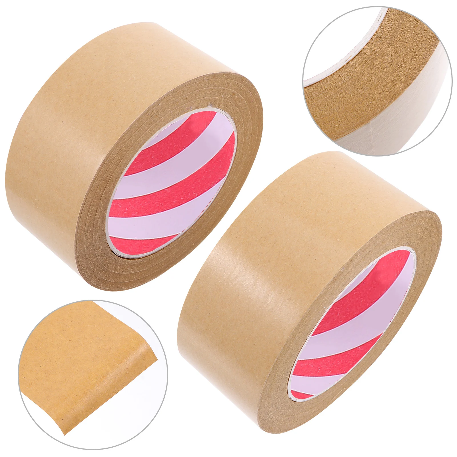 

2 Pcs Kraft Paper Tape Water-free High Viscosity Party Picture Sealing Painting Frame Mounting DIY