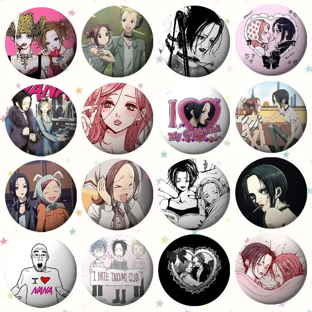 

Anime Cool NANA Badges Fans' Cartoon Lapel Pins Brooch Emblem Trinkets Gifts Folks Backpack Decor Jewelry Pieces
