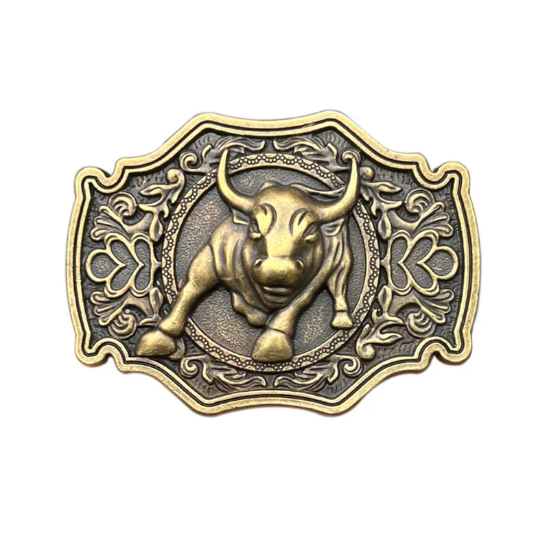 Stereoscopic Bullhead cinto fivela, estilo ocidental