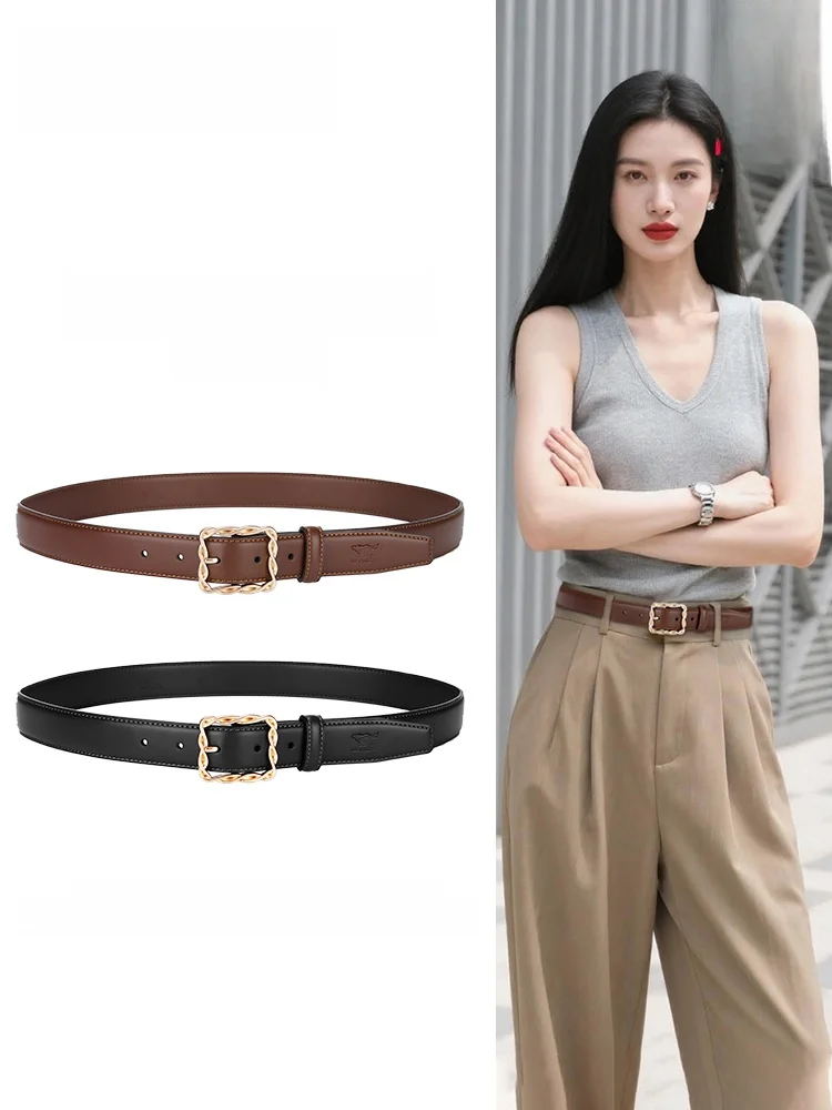 エレガントカジュアル多用途-septwolves-レディースレザーベルト-2025-新スタイルバックルストラップワイドレッグジーンズデニムカジュアルファッション