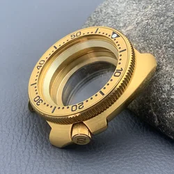 Gold 6105 6309 Turtle Abalone Watch Case Crown at 4.1 Fit NH35 NH36 Movement 200m Waterproof Resistance Diving Men's Watch Case