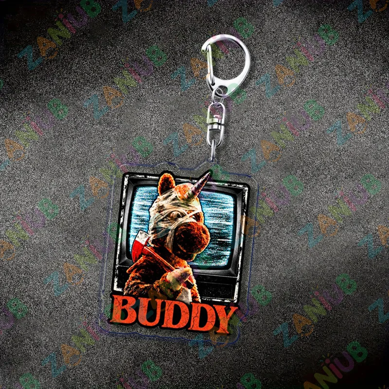 2026 Movie Buddy Unicorn Keychain Bag Accessories Bag Charms Scary Movie Show Key Ring Fans Friends Gift