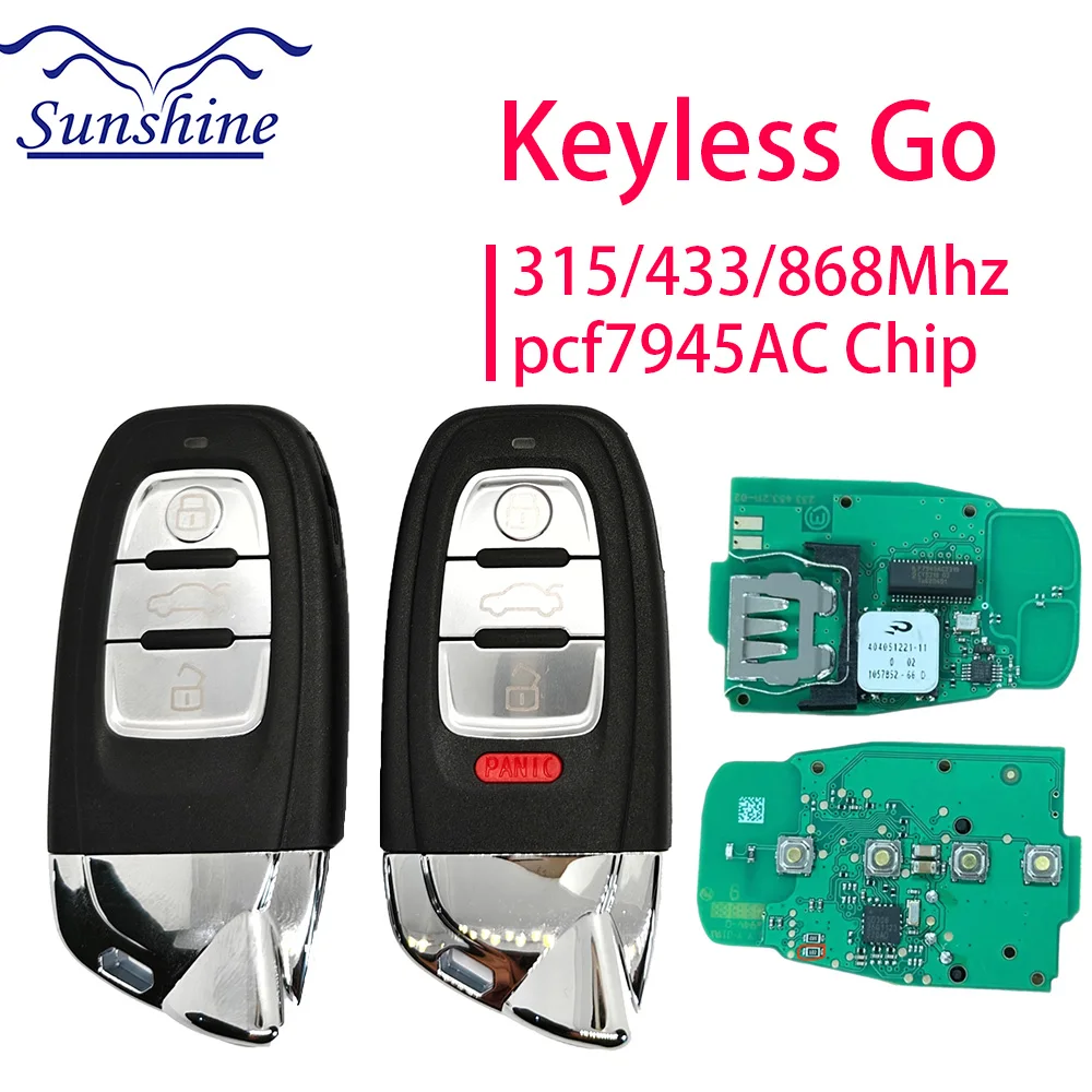 

Интеллектуальный автомобильный ключ Sunshine Lamborghini 754J 3/4 BTN Full Smart Remote Car Key для Au-di A4 A5 A6L A7 A8 Q5 для V-W PHIDEON