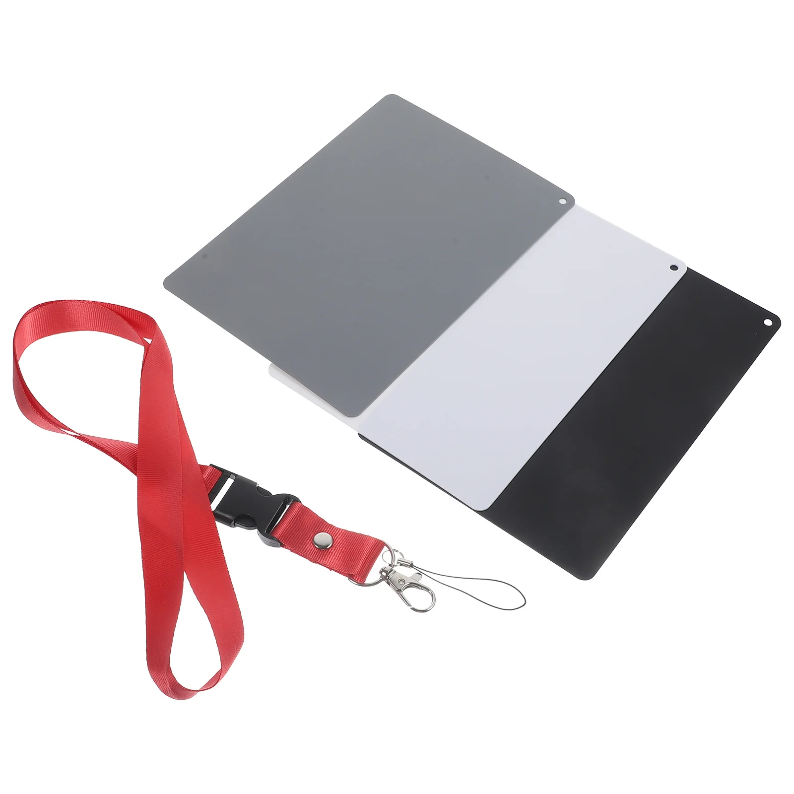 بطاقة توازن التصوير الفوتوغرافي باللون الرمادي والأسود والأبيض أداة معايرة محمولة لمدقق التعرض لكاميرا Dslr مع حزام #5