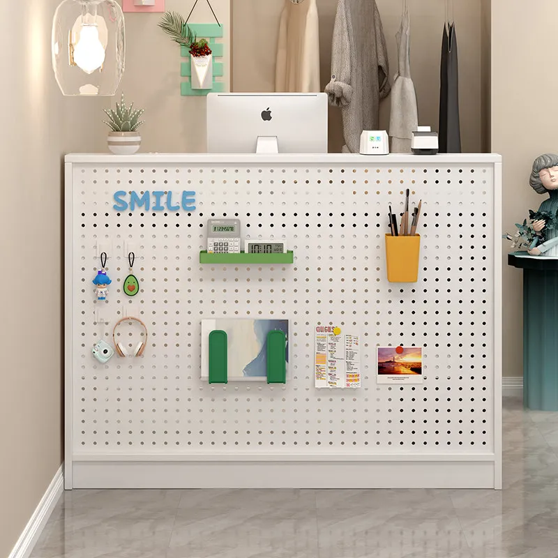Minimalist Simple Reception Desks Restaurant Aesthetic Company Luxury Reception Desks Organizers Welcome Bureau Office Furniture