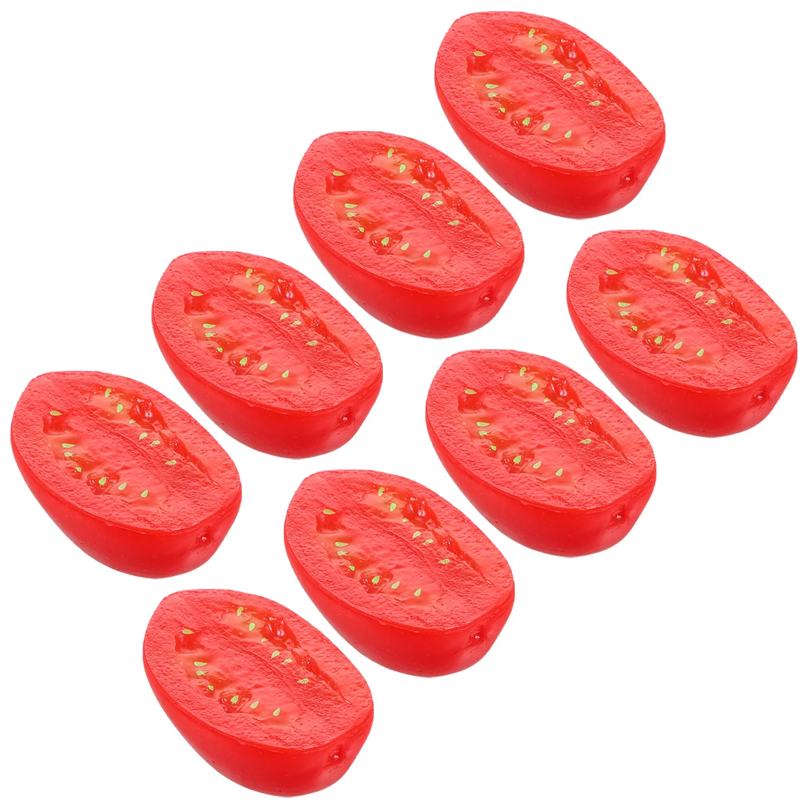 8Pcs Simulation Tomato Imitation Cherry Tomato Fruit Display Artificial Fake Tomatoes Table Centerpiece Kitchen Plastic Fruits