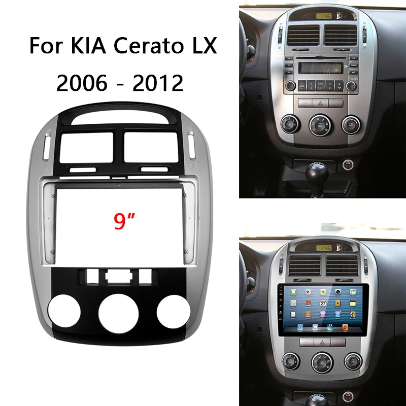 9 Cal 2 Din Android zestaw ramka radia samochodowego jednostka główna dla KIA Cerato LX 2006-2012 Auto Stereo Panel do montażu na desce rozdzielczej