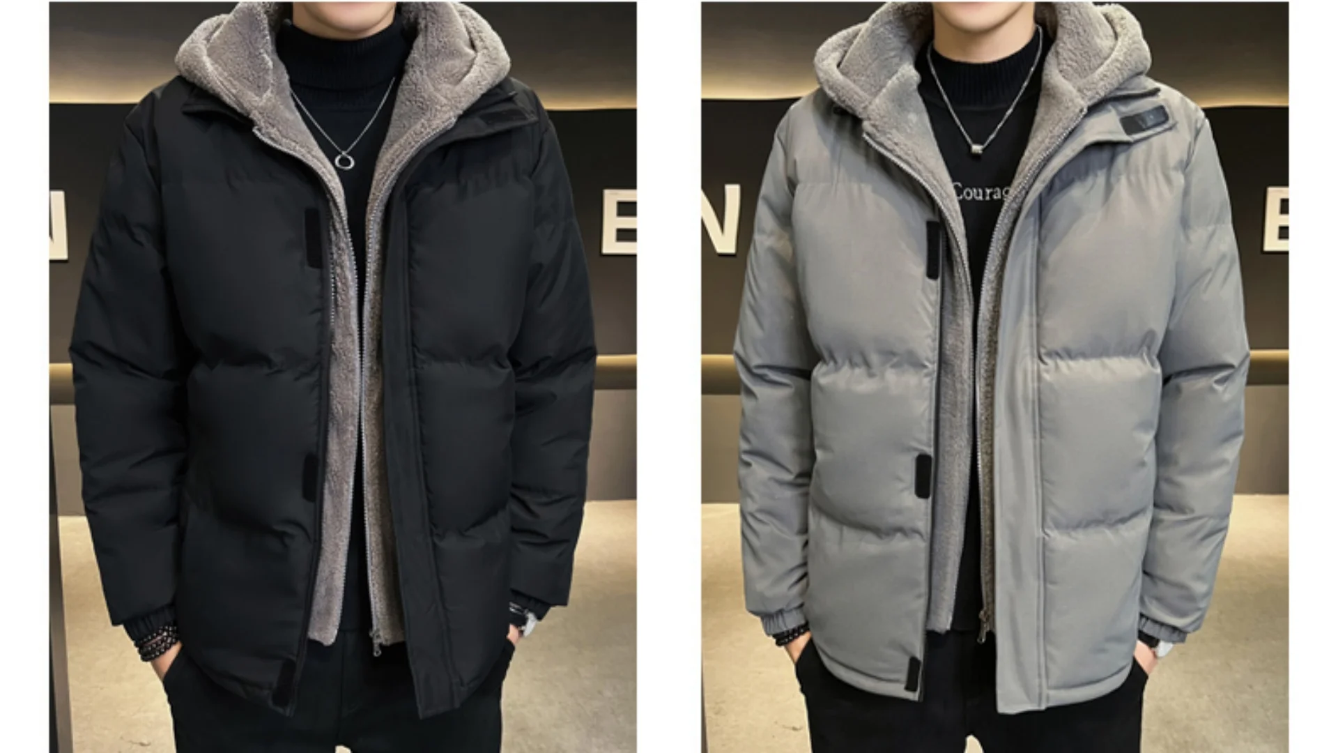 Cappotto in cotone di grandi dimensioni, autunno e inverno con cappuccio, caldo e resistente al freddo, cappotto in cotone di velluto granulare, abbigliamento invernale da uomo, co