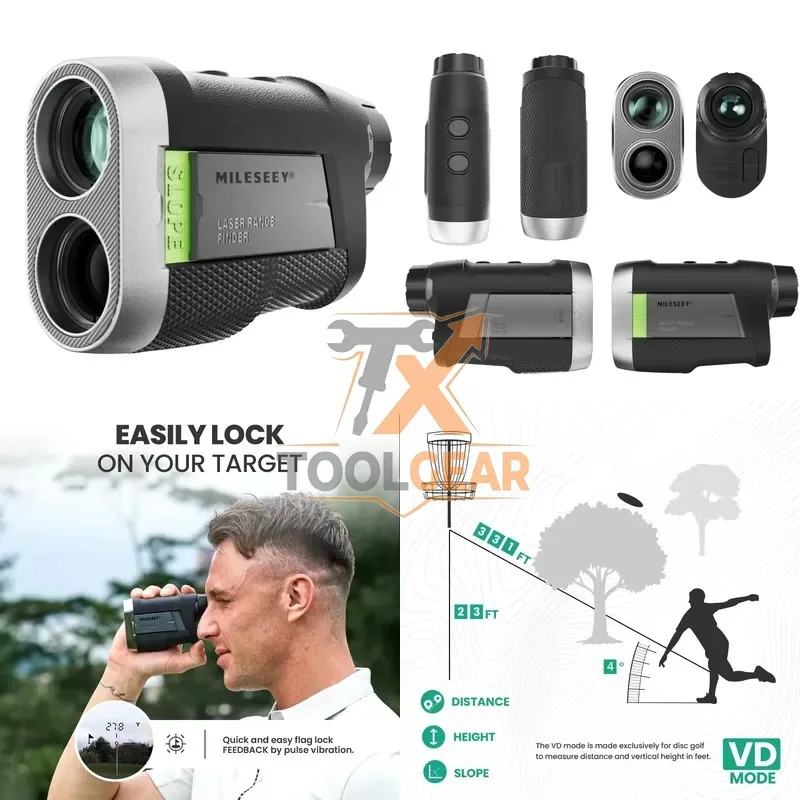 2026hotsale* Mileseey PF260 Long-Range 1000 Yard Golf Rangefinder LCD Display 905nm CR2 Rechargeable Distance Meter