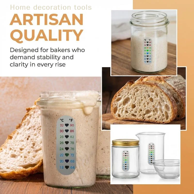 Bread Fermentation Temperature Patch Digital LCD Thermometer Sticker for Sourdough Dough Rising Kitchen Baking