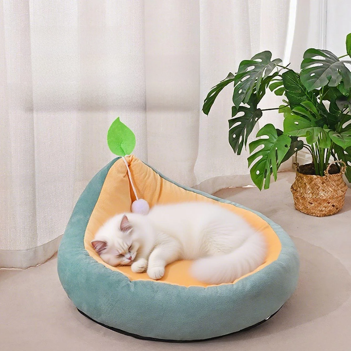 

Detachable Washable Pet Bed Mat for Dogs And Cats Soft Wearable Four Season Universal Pet Nest Couch Outdoor Use Medium Size