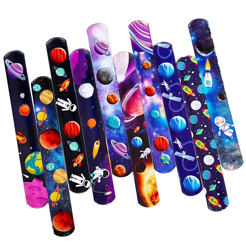 10Pcs Star Clap Circle Space Birthday Party Gift New Strange Planet Party Present UFO Boy Astronaut Birthday Party Alien Theme