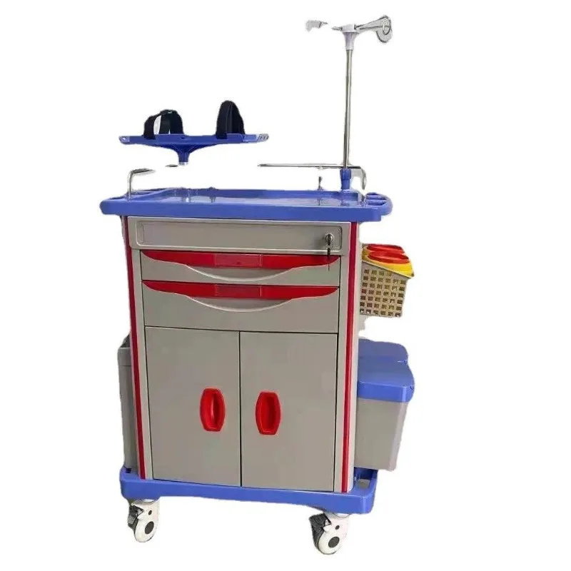 Emergency Cart, Five Pumps Cart, Multifunctional Drug Cart, Cart ABS Emergency Cart