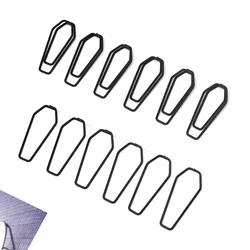 Black Coffin Shape Paper Clip Halloween Gift Paper Clips Office File Papers Classification Funny Paperclips