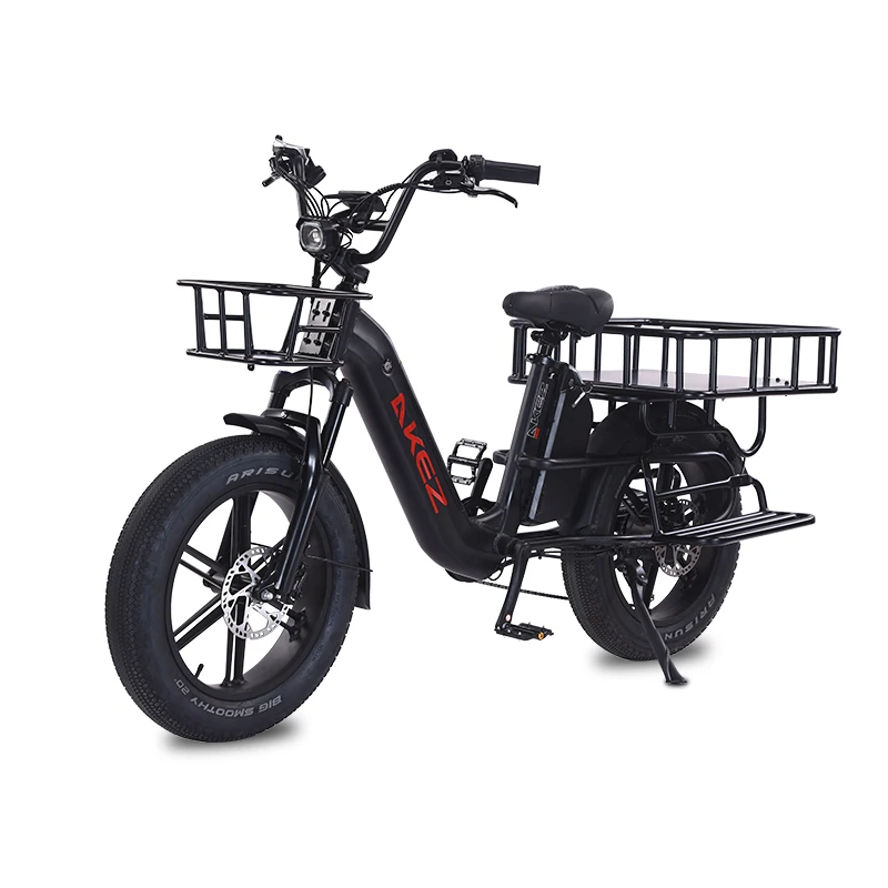 AKEZ G15 electric bicycle 1500W motor 48V 33Ah lithium battery e bike 20inch tire 45km/h road riding electric bike cargo truak image 3