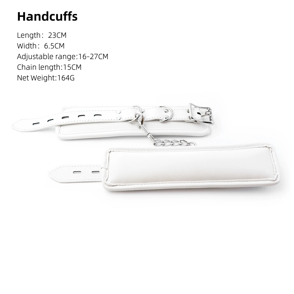 Hot Selling Bracelets White Soft PU Leather Sponge Elastic Bracelet Game Restraint Foot Buckle Bundling Handcuffs Ring Toys