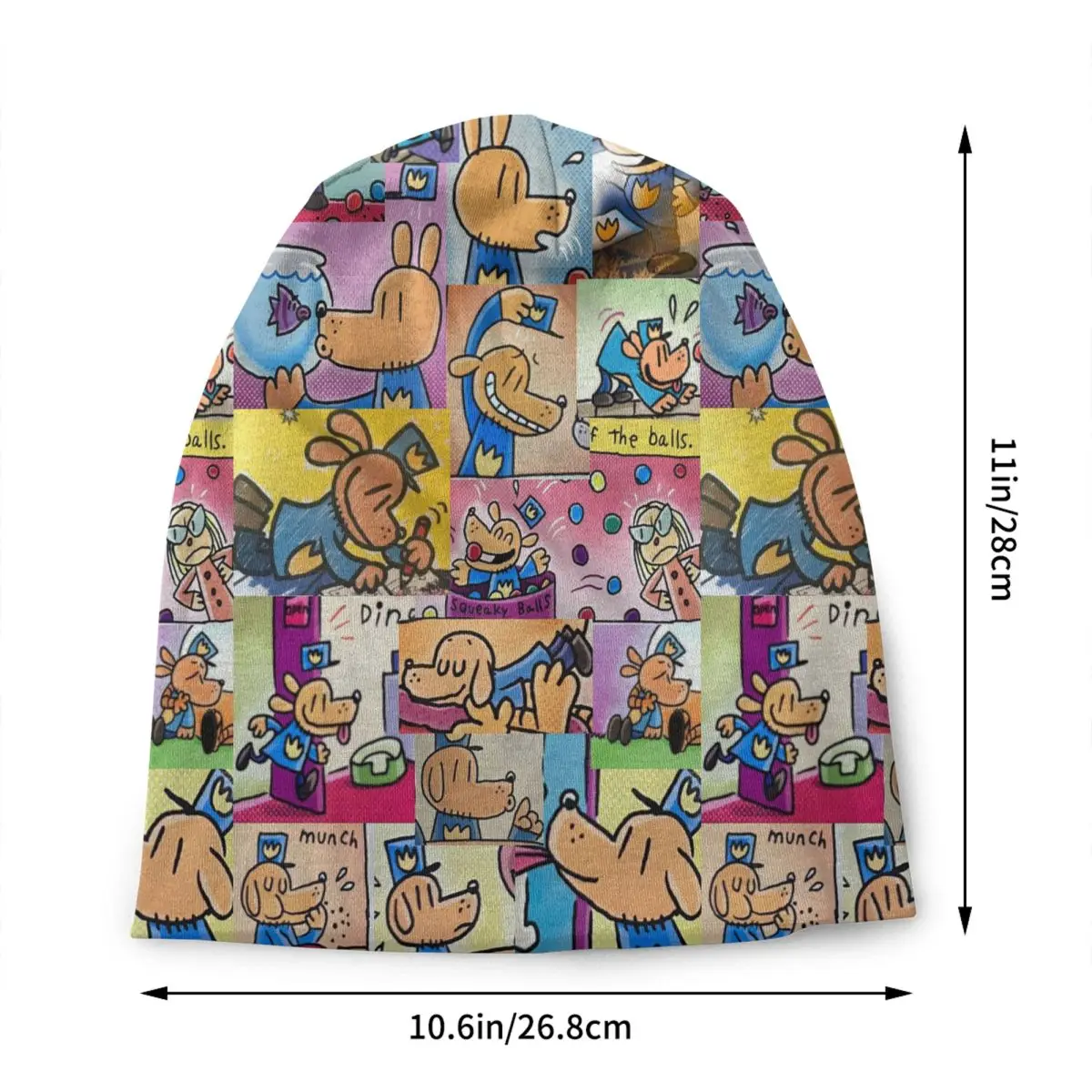 Custom Cartoon Dogs Comics Skullies Beanies Caps Fashion Winter Warm Knit Hats Adult Unisex Anime Bonnet Hats