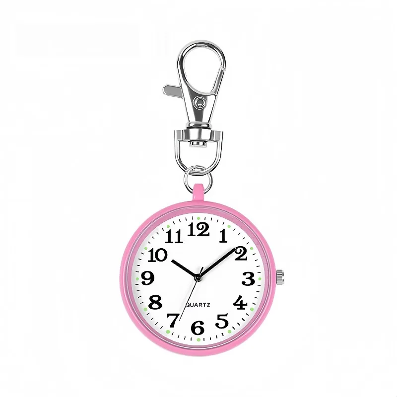 New Tiny Cute Quartz Pocket Watch with Keyring Men Women Mini Quartz Watch for Nurses Doctors Simple Students Watch Child Gift