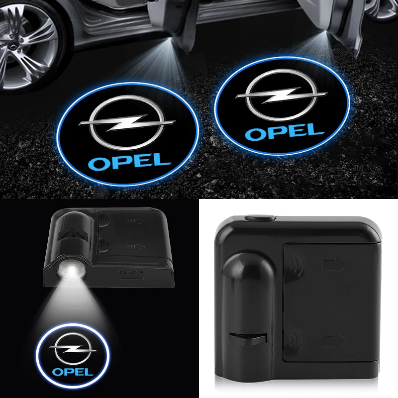 Car Door Welcome Light Car Logo Projector LED Car Badge For Opel Ampera Corsa Astra Crossland Crossland-X Mokka Cascada Monza