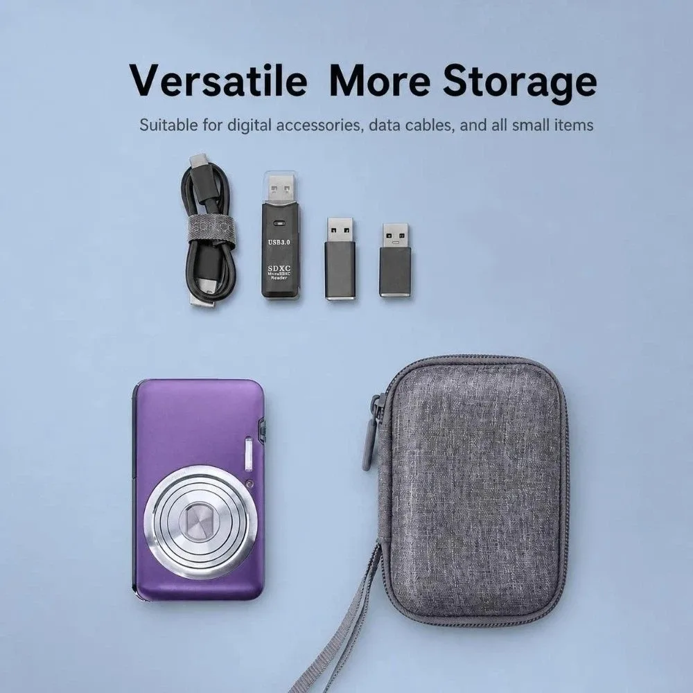 with Mesh Pocket Digital Camera Case Mini Durable Camera Protective Case Protective Padded U Disk Organizer