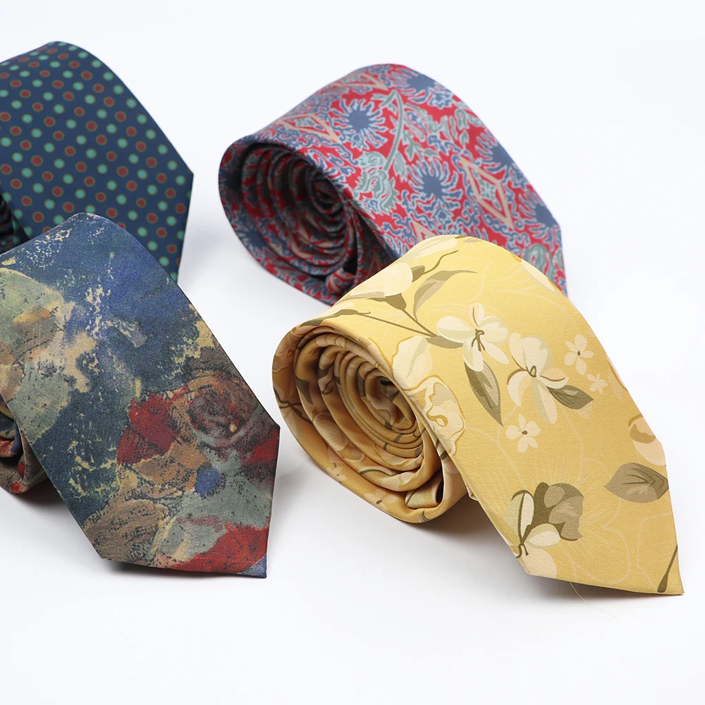 Imitated silk fabric polyester fibre 7CM Mens Fashion Tie Wedding Party Gift Daily Wear Gravata Accessories