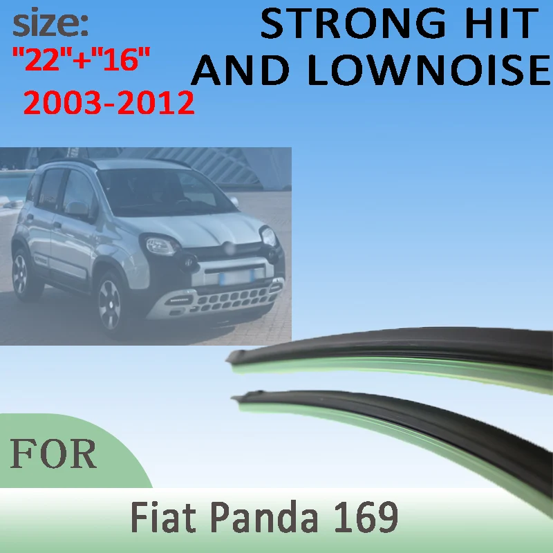 

Wiper Front Wiper Blades For Fiat Panda 169 2003-2012 2004 2005 2006 2007 2008 2009 Windshield Windscreen 22"16" Accessories