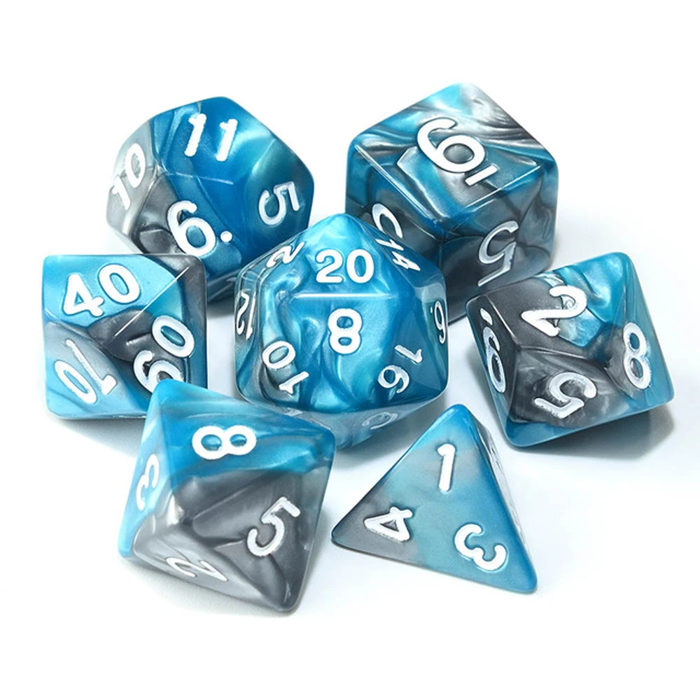 

for RPG Dungeons Playing Games D4 D6 D8 D10 D12 D20 for RPG DnD Double-Colors Polyhedral Dice Acrylic Dice Mixed Color Dice