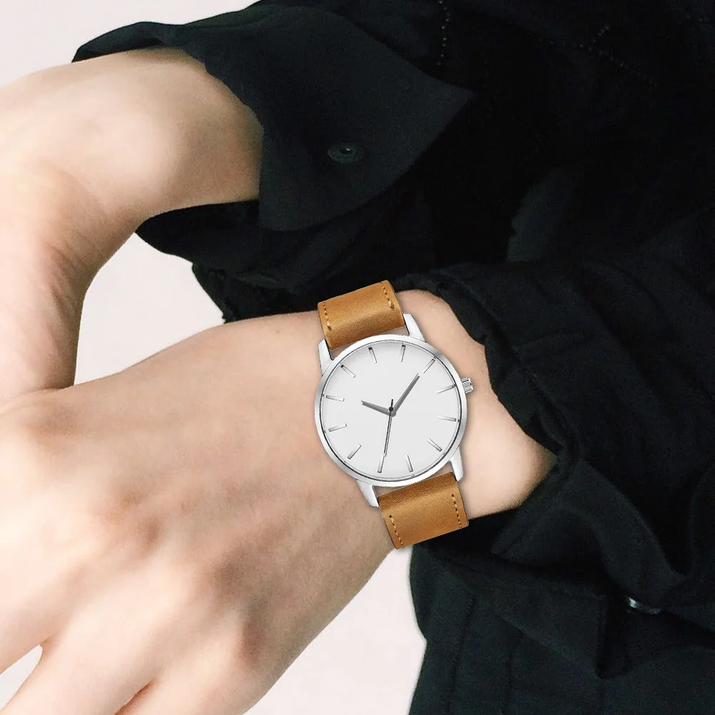 

Durable Men Watch PU Strap Classic Color Design Rugged Masculine Look Birthday Wedding Anniversary Gift