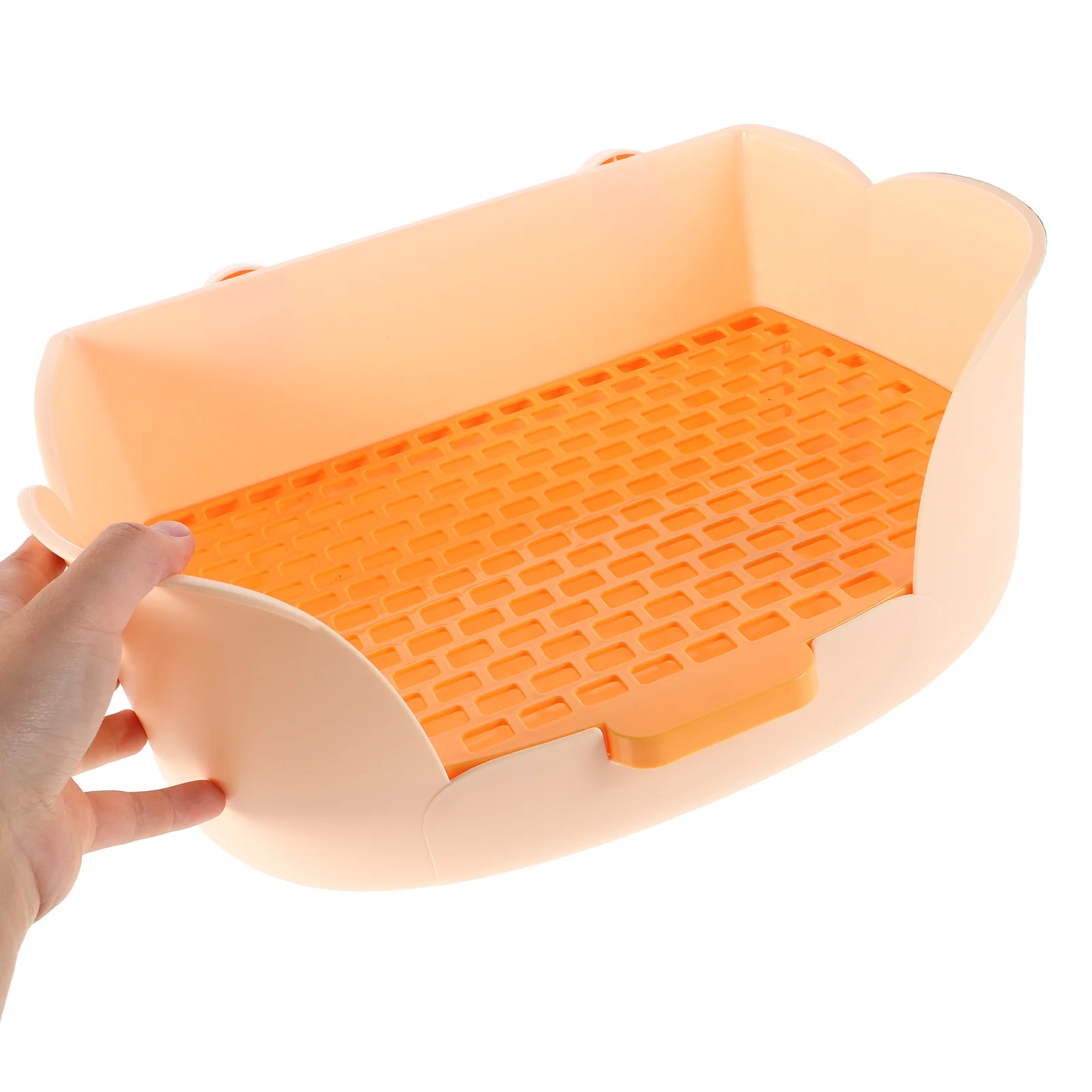 

Rabbit Litter Box Plastic Small Animal Bathroom Narrow Tray Toilet Pet Pan Easy Clean Durable Compact Small Animal Bathroom