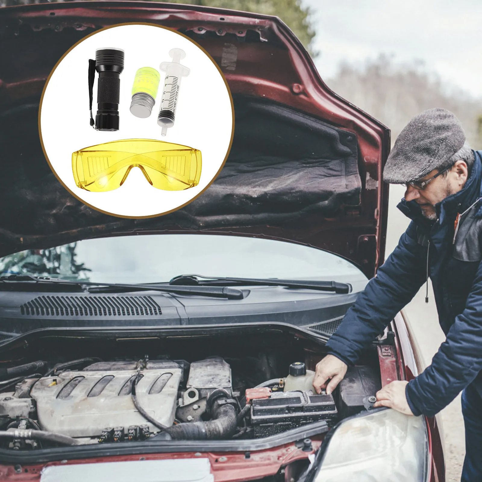 

Ac Dye Conditioner Conditioning Leak Test Kit for Car Coolant