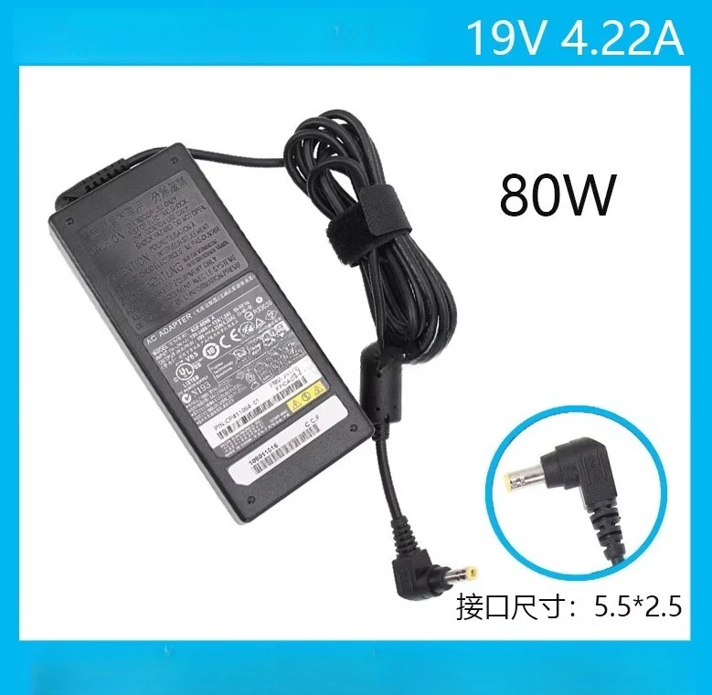 Genuine AC Adapter Laptop Charger ADP-80NB A 19V 4.22A 80W For Fujitsu lifebook Power Supply FMV-AC325A FPCAC62W CP 483450 -01