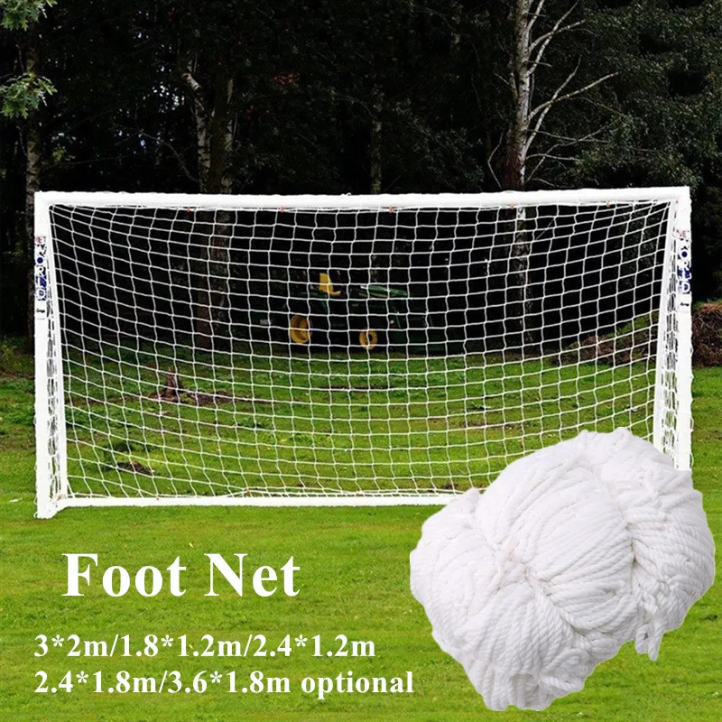 Top Qualität Fußball Tor Mesh Net Fußball Fußball Torpfosten Net Für Sport Training Spiel Ersetzen Kinder Kid Geschenk 1,8X1,2 M 3X2 M