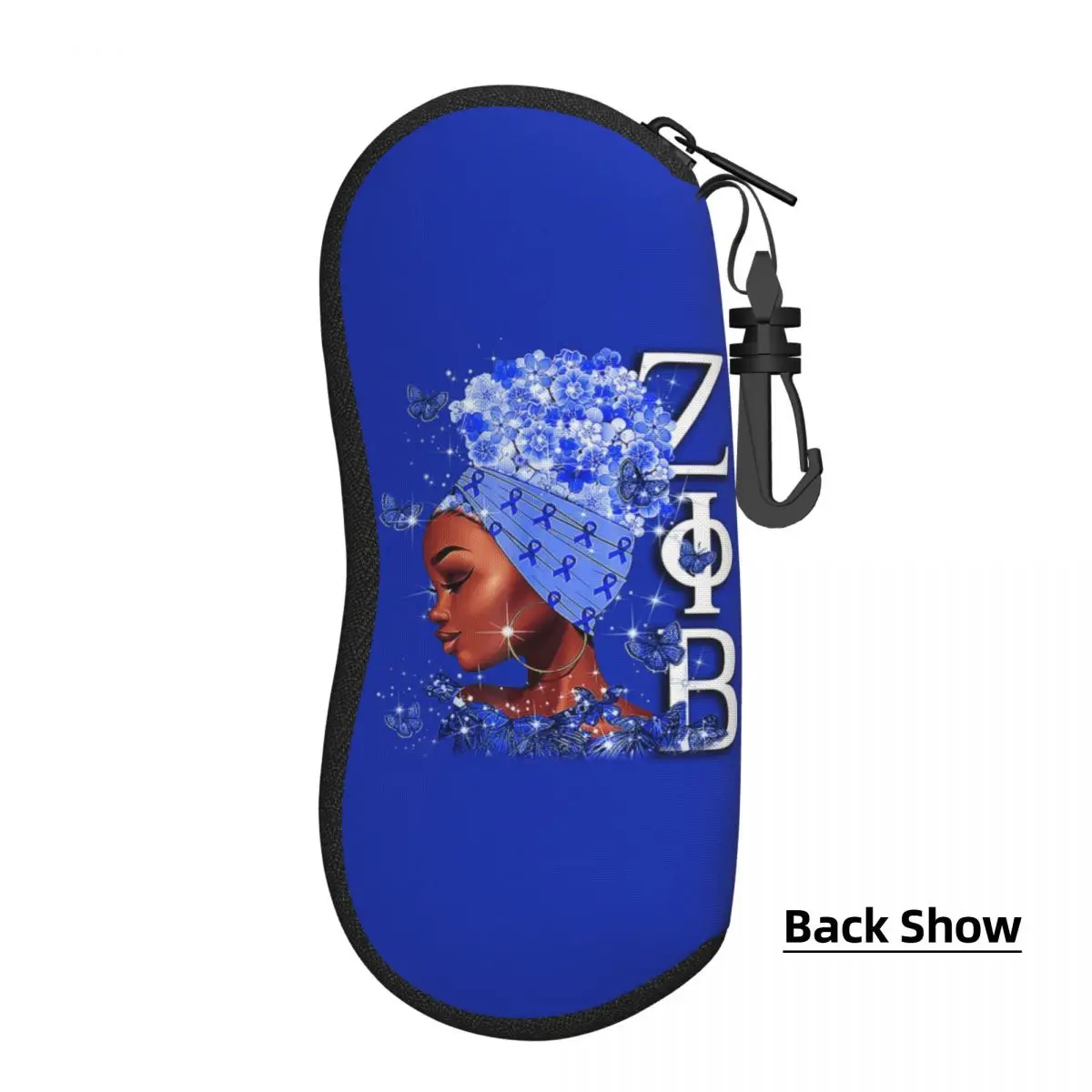 Custom Zeta Phi Beta Woman Eyeglass Glasses Case Women Men Soft ZOB Greek Letter 1920 Sunglasses Protective Pouch