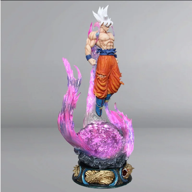 Dragon ball anime figura 25cm son goku ultra instinto super saiyan estatueta estátua de pvc modelo ornamento coleção presente brinquedo