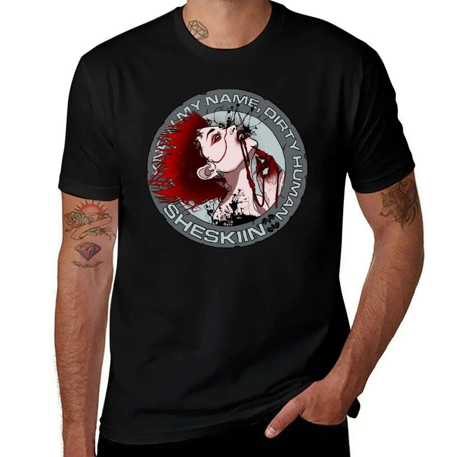 

Sheeskin, enemy of humanity T-Shirt blanks basketball graphic tees plus size tops vintage t shirt men
