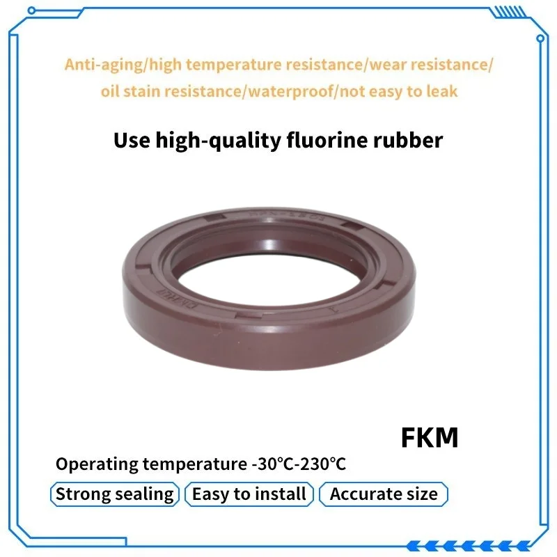 

FKM High Quality Pressure Resistant Oil Seal, High Temperature Resistant 28.575*50.8*6.35mm TCV Hydraulic Pump Seal