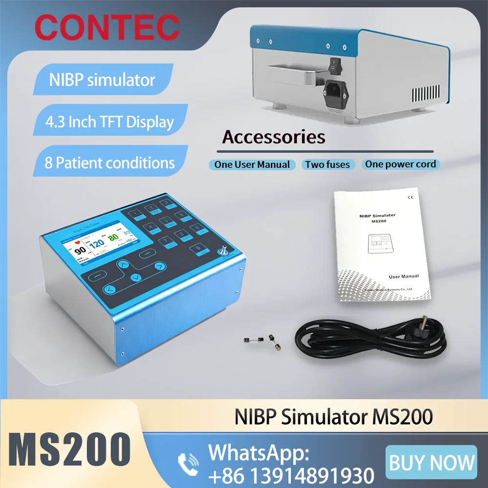 4.3 Inch TFT/Colour LCD Display CONTEC MS200 NIBP Simulator - Non-Invasive Blood Pressure Simulation 8 Patient Conditions